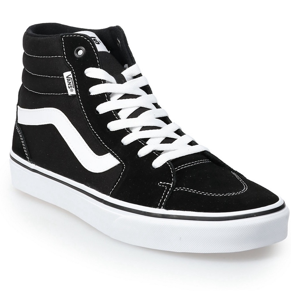 VANS Filmore Men’s High Top Classic Skater Shoes Suede & Canvas Size 12 - Black